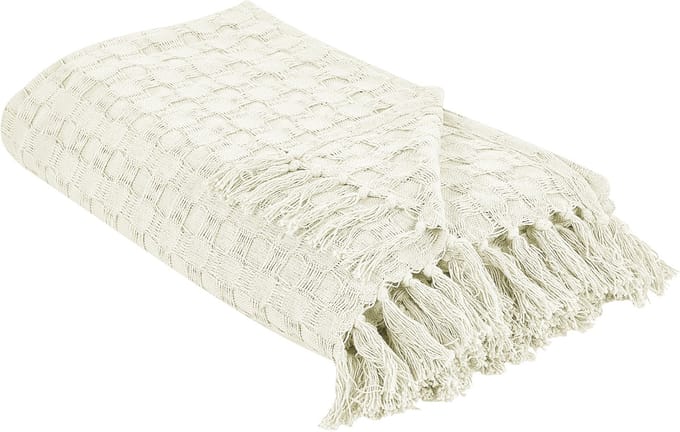 BERE - Bedsprei - Gebroken wit - 220 x 240 cm - Katoen