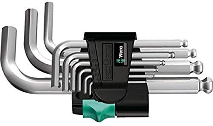 Hoeksleutelset 950 PKS/9 SM N - Metrisch, 9-delig, Verchroomd Frame