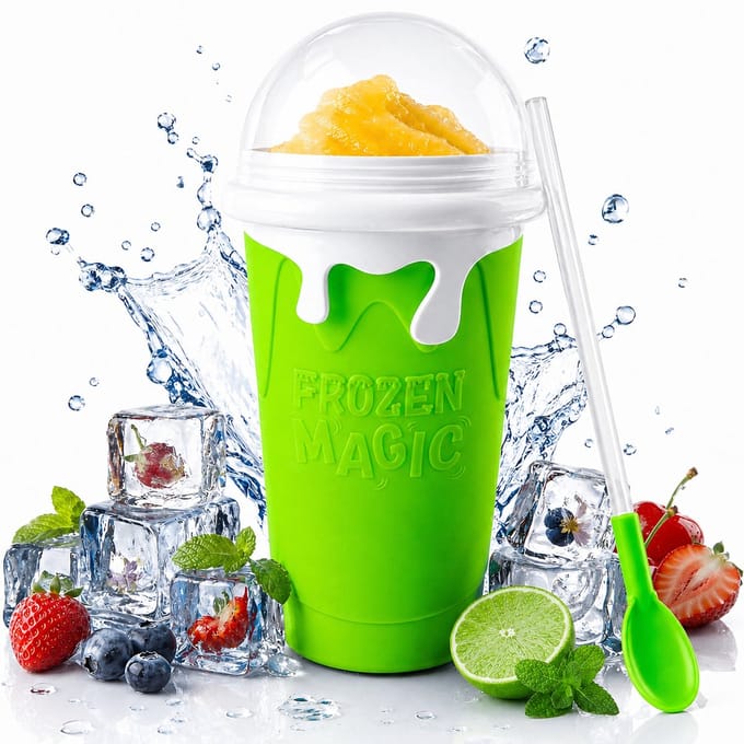 BOTC Slushy Maker - Slush puppy maker - Slushy Cup - BPA Free - IJscrusher - Groen