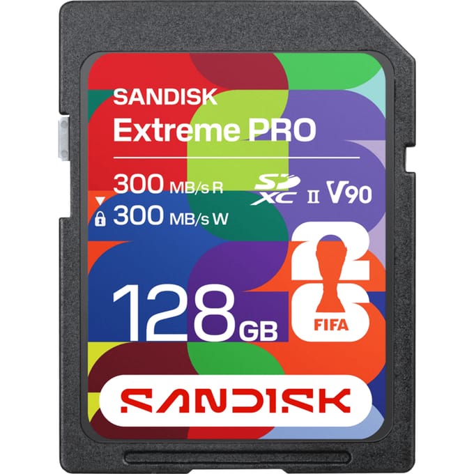 SANDISK Extreme PRO - FIFA World Cup 2026 Edition - flash memory card - 128 GB - SDXC UHS-II