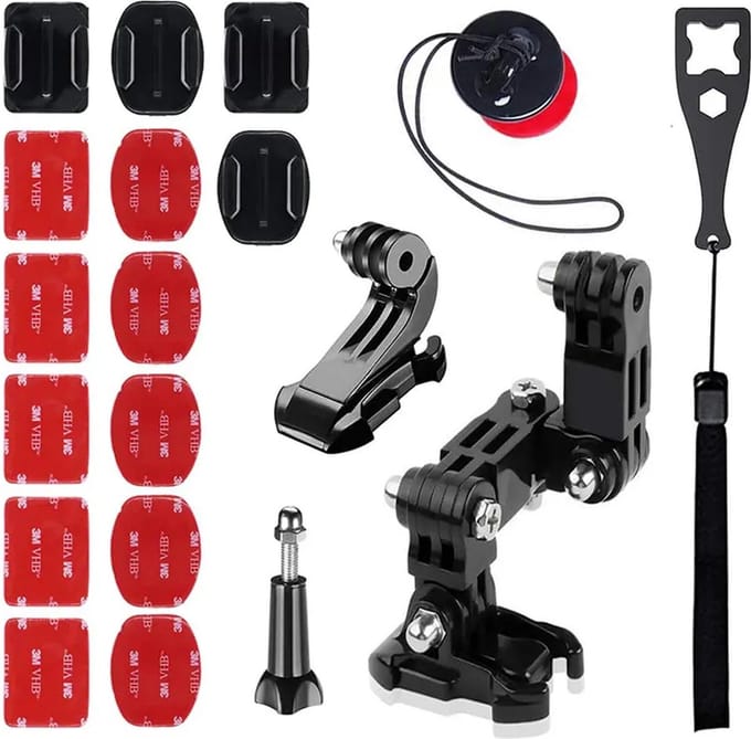 Motorhelm Mount voor GoPro - Helmet Mount - Helm Houder - Complete Set