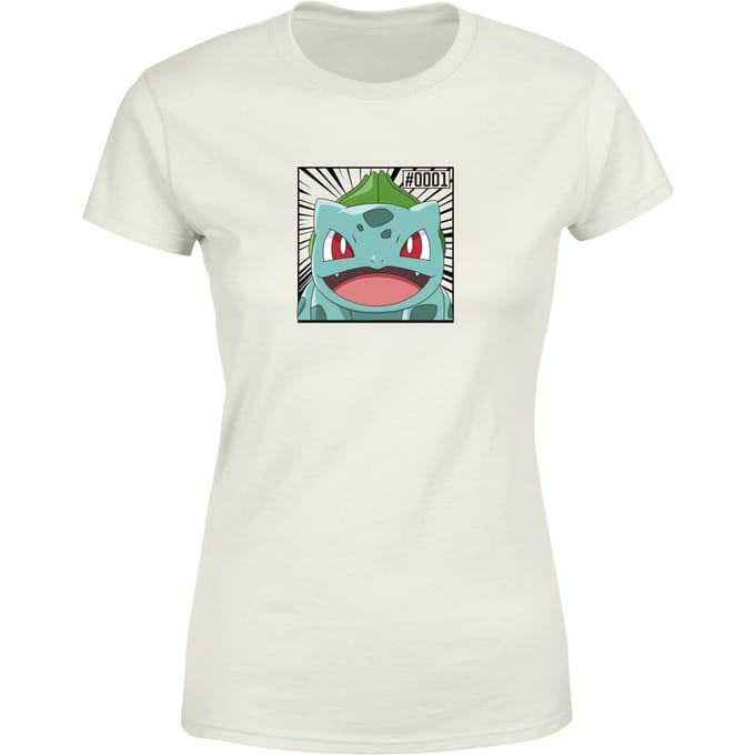 Pokémon Pokédex Bulbasaur #0001 Women's T-Shirt - Cream - XL
