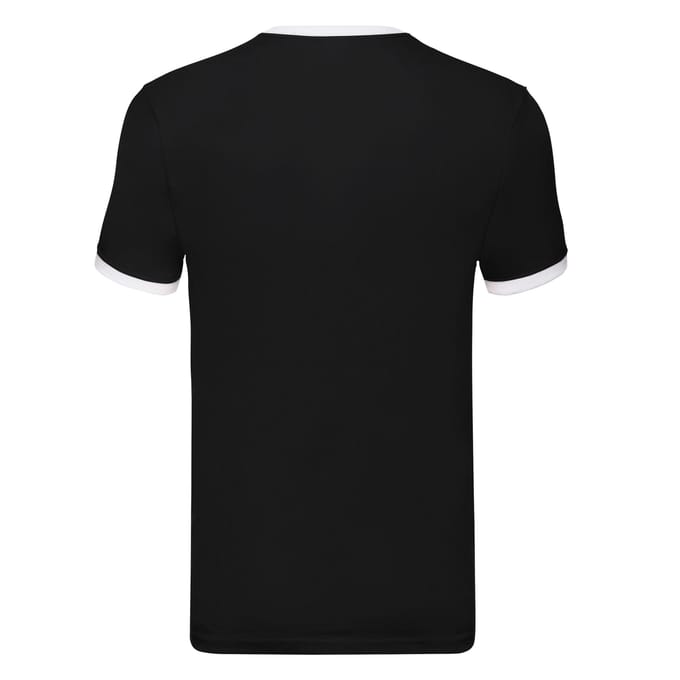 Fruit of the Loom Heren Ringer Contrast T-shirt (Zwart/Wit)