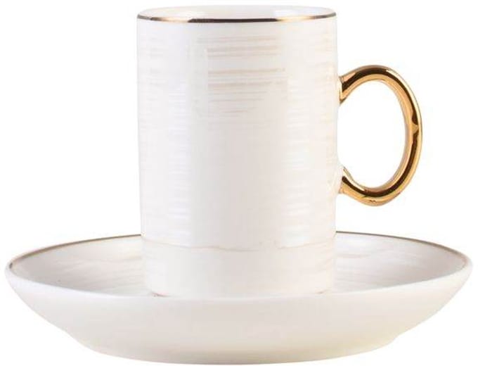 BRICARD ESPRESSOSET 192205 | WIT-GRIJS-GOUD 12-DELIG