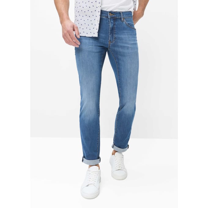 Brax Heren Jeans  Style CHUCK, denim blauw regular, maat 42/32