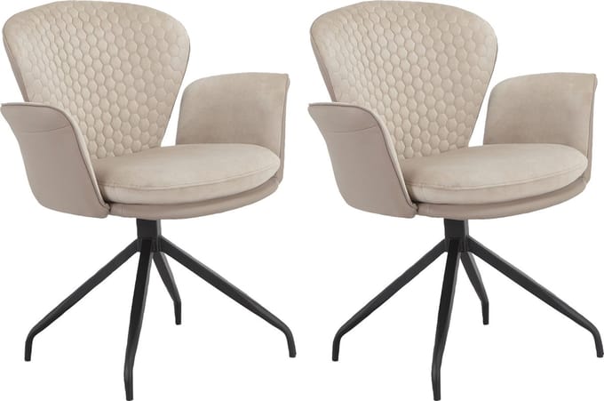 Lucia-Eetkamerstoel - 2 Pack - Taupe