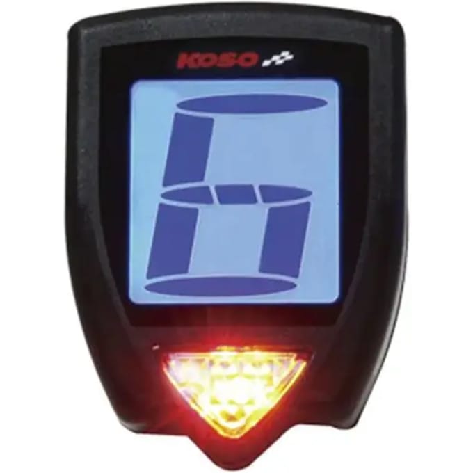 Versnellingsindicator Koso met blauwe achtergrondverlichting