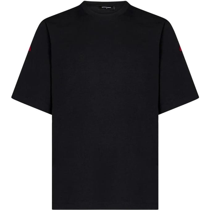 DSquared2 Heren Horror Tekst Logo T-Shirt (Zwart)