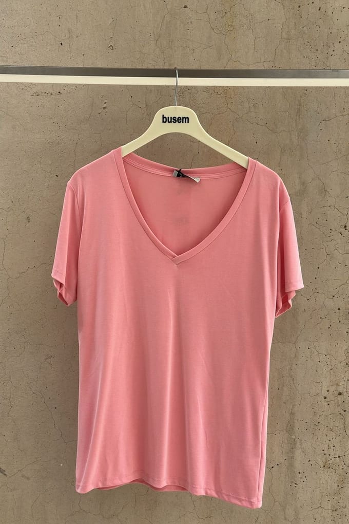 V-hals Korte Mouw Modal Blouse