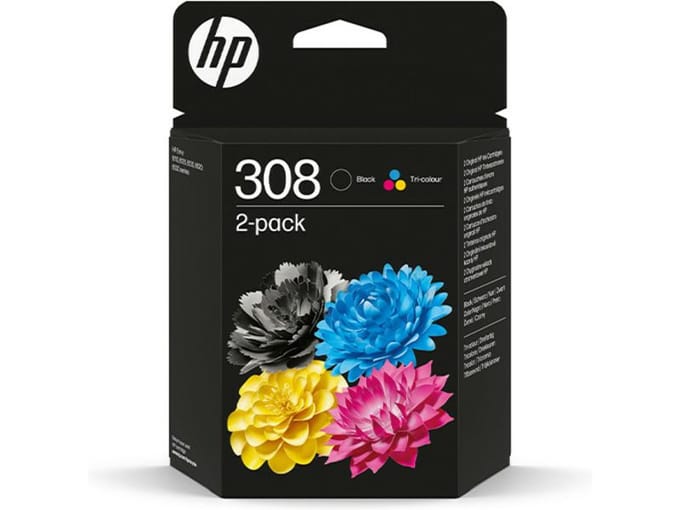 HP Inktcartridge 308 (6L6S6UE) Zwart + 3 kleuren Multipack