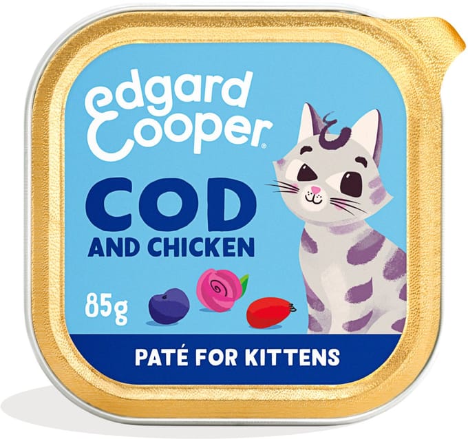 Edgard & Cooper Kattenvoer Kitten Pate Kabeljauw - Kip 85 gr
