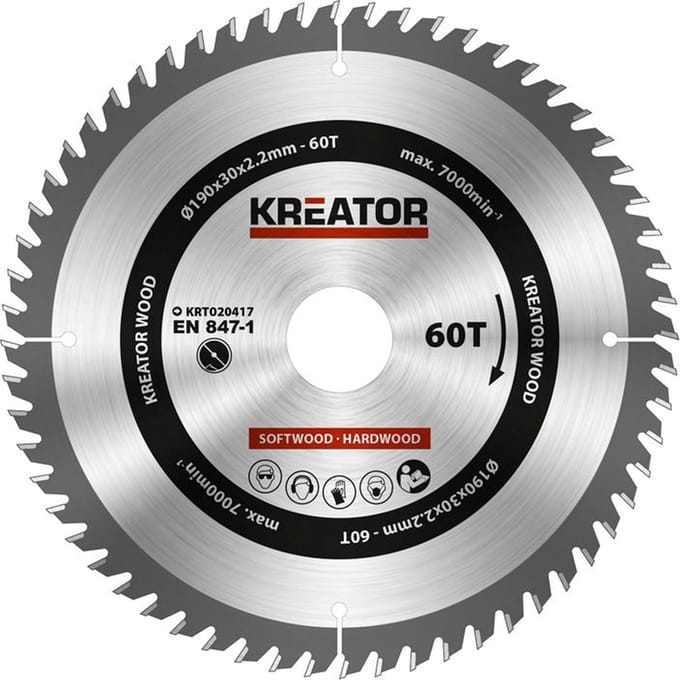 Wovar Cirkelzaagblad 190x30 mm 60T | Per Stuk