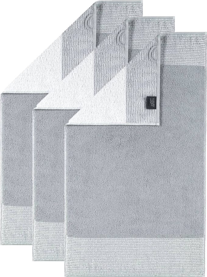 Cawoe Gastendoekje Luxury Home Two-Tone Een maat, 30x50 Set van 3