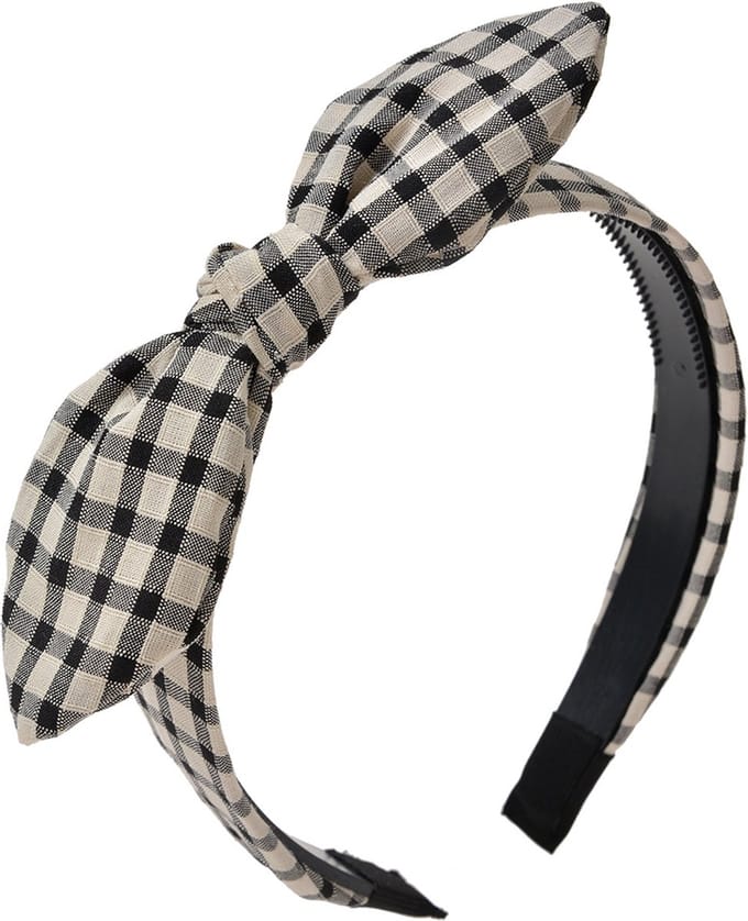 Clayre & Eef Haarband Dames Zwart Wit Synthetisch