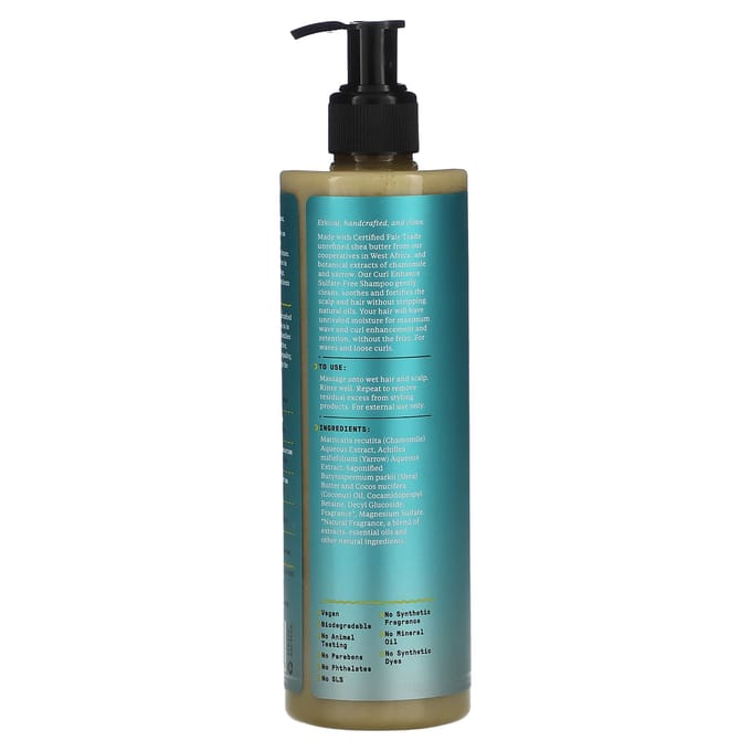 Alaffia, Beautiful Curls, Sulfate-Free Shampoo, Unrefined Shea Butter, 12 fl oz (354 ml) blue