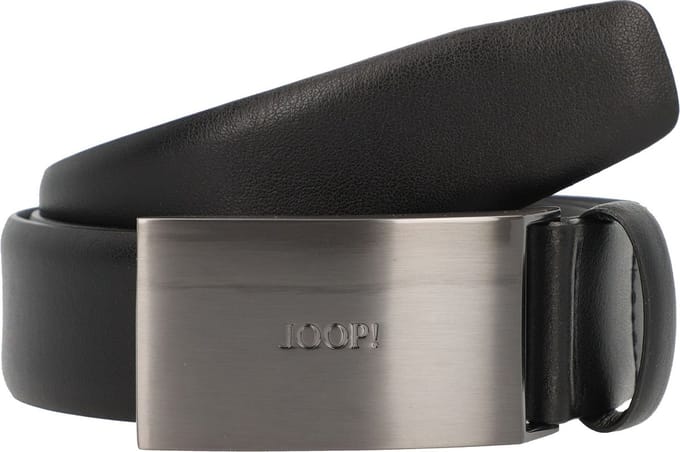 JOOP! Leren Riem Buckle Coll. Belt 3,5 CM W100 Black Zwart
