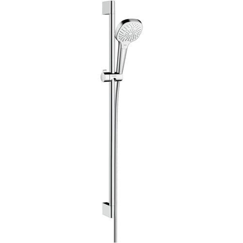 Hansgrohe Croma Select E Multi glijstangset met Croma Select E Multi handdouche 90cm met Isiflex`B doucheslang 160cm wit/chroom