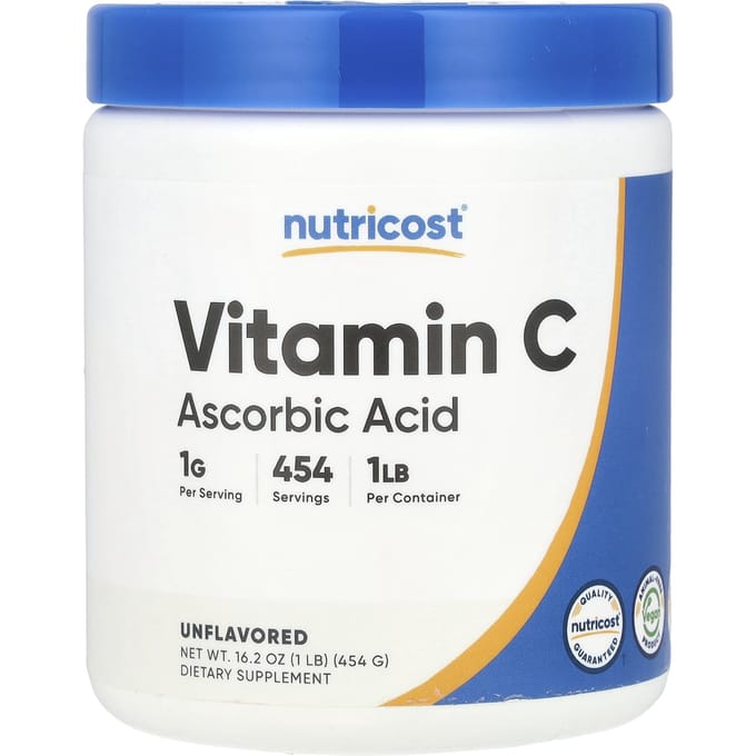 Nutricost, Vitamine C, Non aromatisé, 454g (16.2oz)