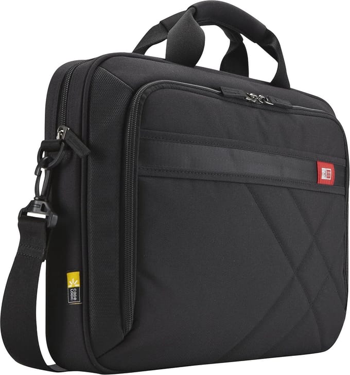 Notebook & Tablet Briefcase 15.6 inch - Zwart met Trolley Bevestiging