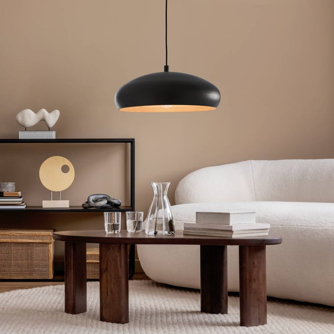 EGLO Mogano 1 Hanglamp - E27 - Ø 40 cm - Zwart/Koper
