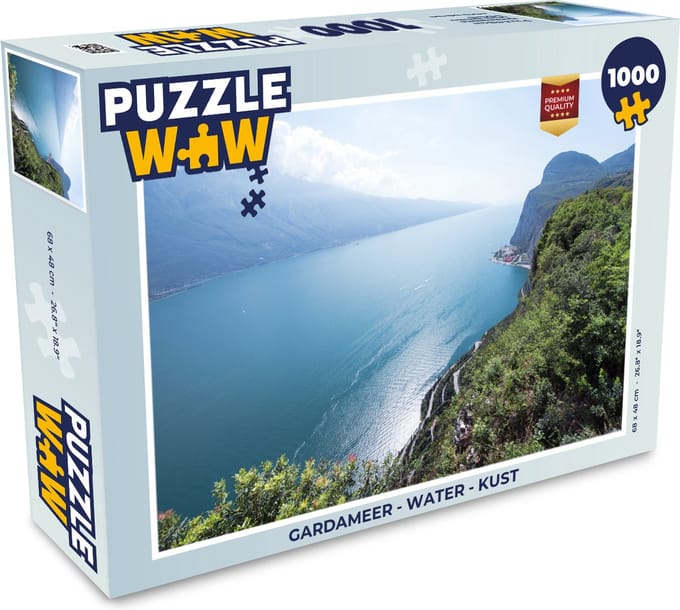 Puzzel Gardameer - Water - Kust - Legpuzzel - Puzzel 1000 stukjes volwassenen