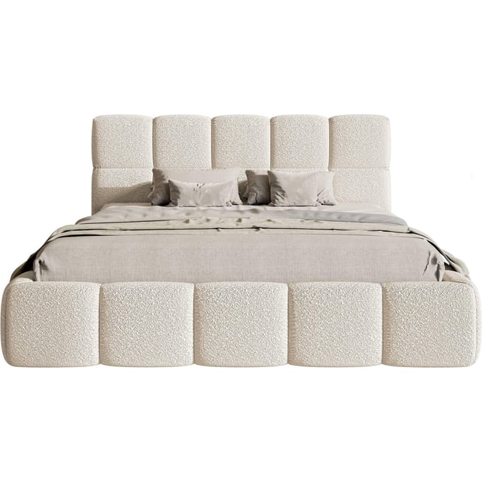 Bedframe Chloe bouclé 160 x 200 cm | NADUVI Collection