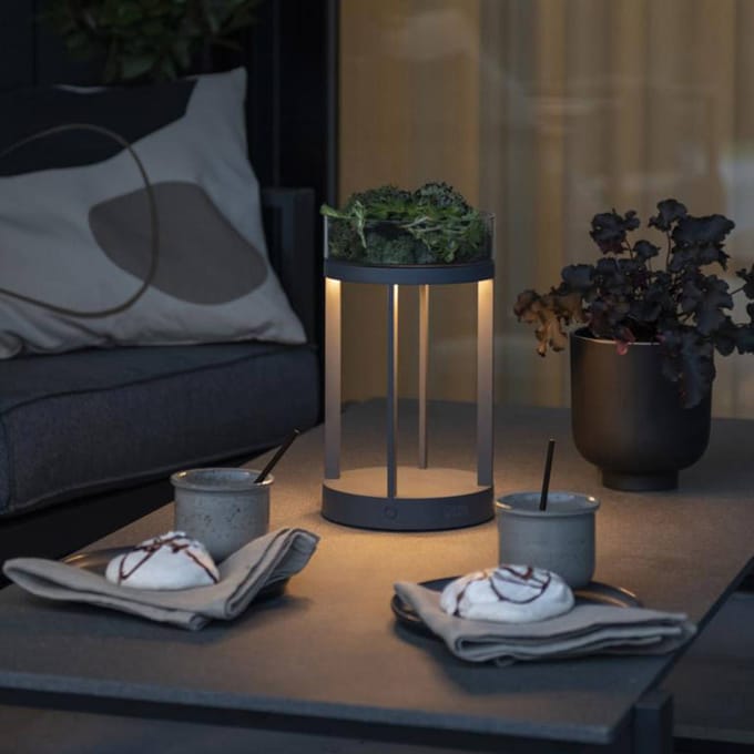 Konstsmide LED sfeerlamp Chieti USB, grijs