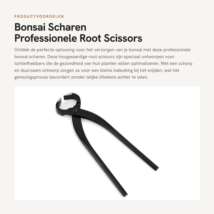 Dailygoods- Bonsaischaar Professioneel - Manganese Staal - Ergonomische Handgrepen - Antislip - Compact - Effectieve Snede - Snoeischaar