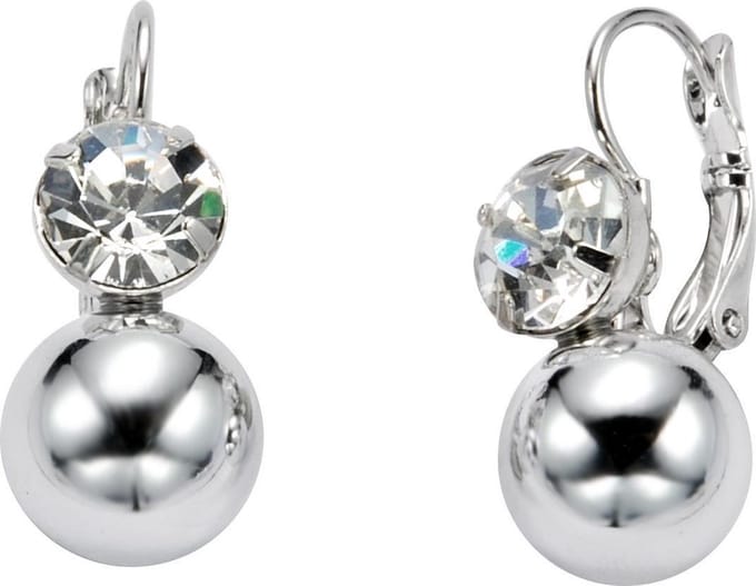Behave - Oorsteker met steentje en bolvorm - Mode-accessoire