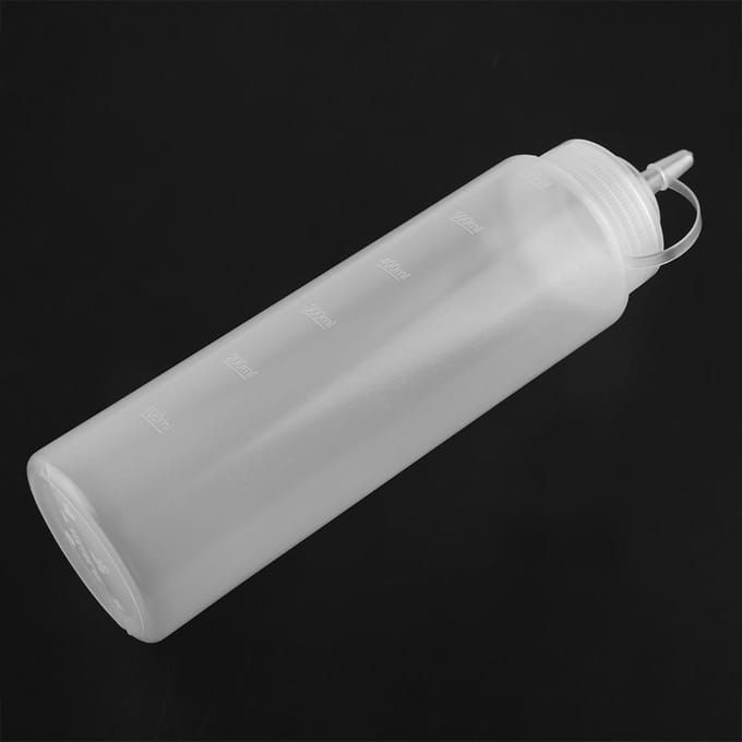 720ml 10 stuks / Set Plastic Condimentdispenser voor Saus Olie Crème Azijn (Wit) wit