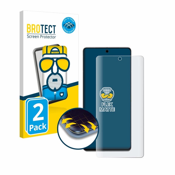 BROTECT - Screenprotector voor Google Pixel 7 Pro - Folie Beschermfolie matte volledig dekking 2 Stuks
