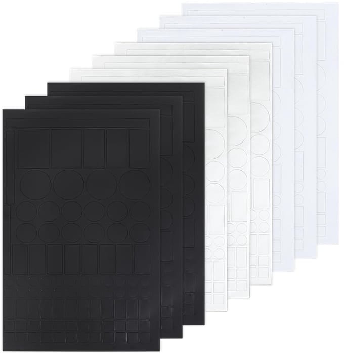 Dailygoods - 9 Stuks LED Lichtblokkerende Stickers in 3 Maten