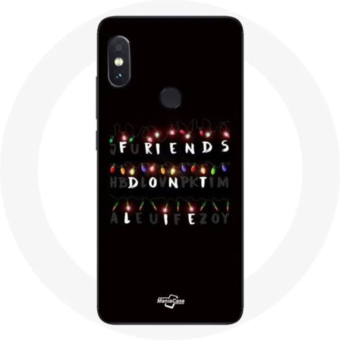Coque pour Xiaomi Redmi Note 5 Pro Stranger Things Affiche Friends Don't Lie Joyeux noël