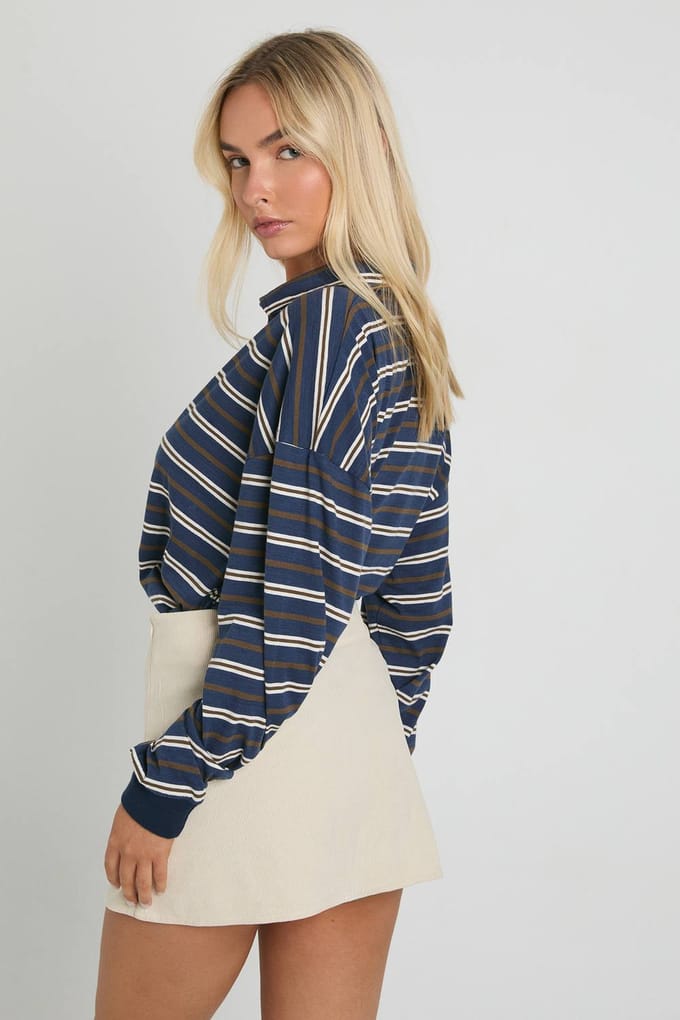 boohoo Dames Cord Mini A-Lijnrok | Ecru | Maat: 14