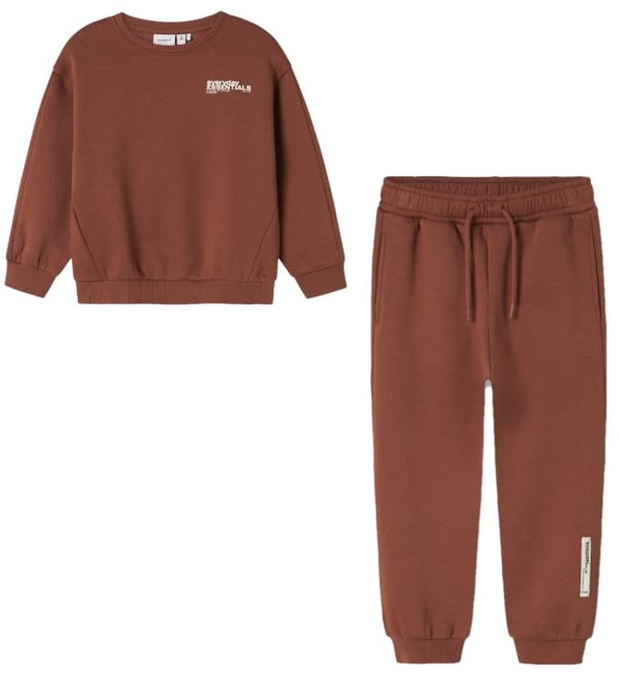 Name it kledingset jongens - bruin - NMMokian - maat 92
