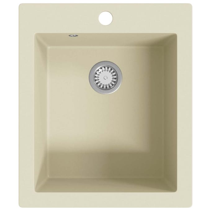 vidaXL - Gootsteen - enkele - bak - graniet - beige