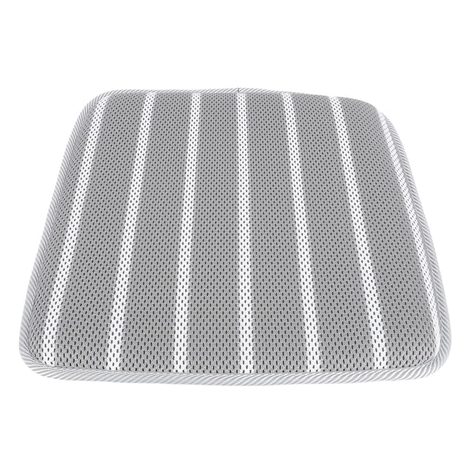 Douchezitkussen Zacht 4D Mesh Stof Ademend Douchestoelkussen Grijs Wit Gestreept voor Douche white