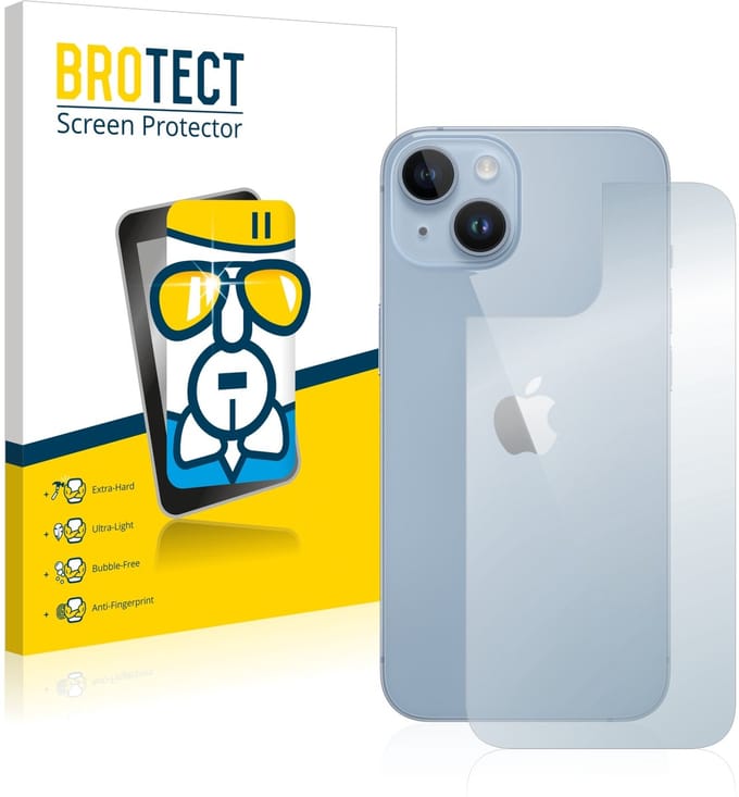 Screenprotector voor Apple iPhone 14 (Achterkant) Beschermglas transparant