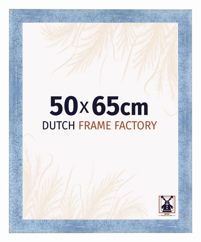 Fotolijst 50x65 cm - MDF - Helder Blauw Geveegd - Praag
