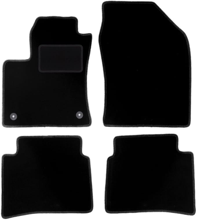 Zwarte veloursmatten voor: Toyota Prius IV hatchback (2017-)