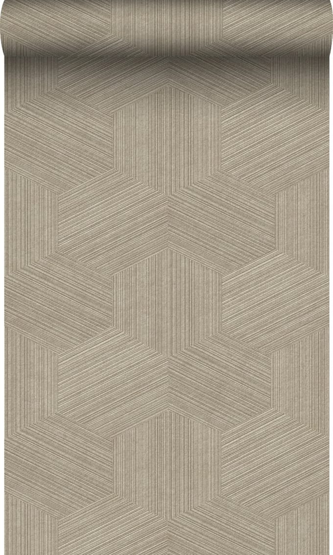 Origin Wallcoverings behang grafisch 3D motief beige - 50 x 900 cm - 347942