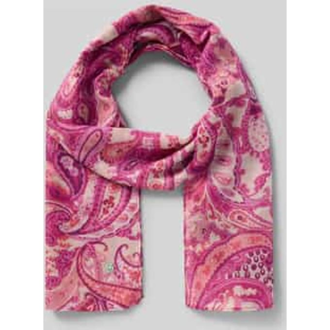 Codello Sjaal van gerecycled polyester met bedrukt paisleymotief