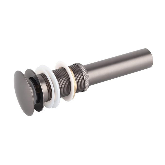 Bonde escamotable pour lavabo de salle de bain en laiton G1 1/4 po, sans trop-plein (ORBE) gray