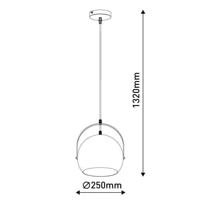 Näve Hanglamp Colorado met ronde kap, geel