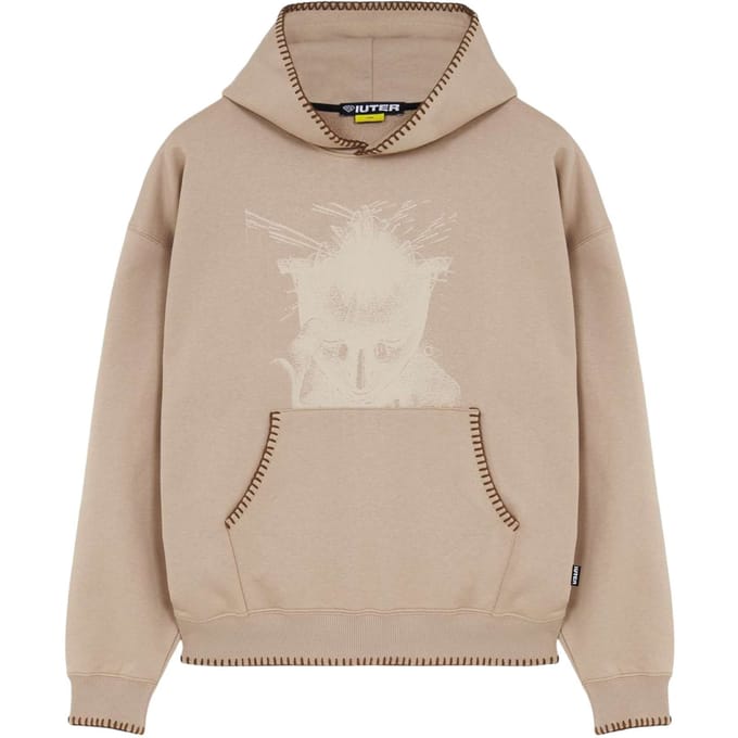 Iuter Mind Hoodie sweatshirt met lichte capuchon - aarde