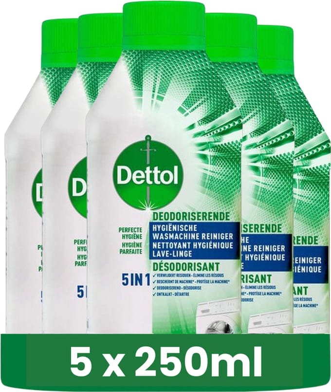 Dettol Machinereiniger 250ML - 5 Stuks - Voordeelverpakking