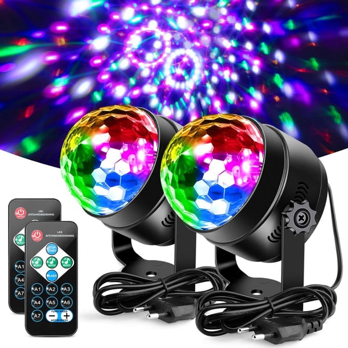 DYNA® Feestverlichting - Discolamp - Beamz - Zwart - 8cm x 3cm x 2cm
