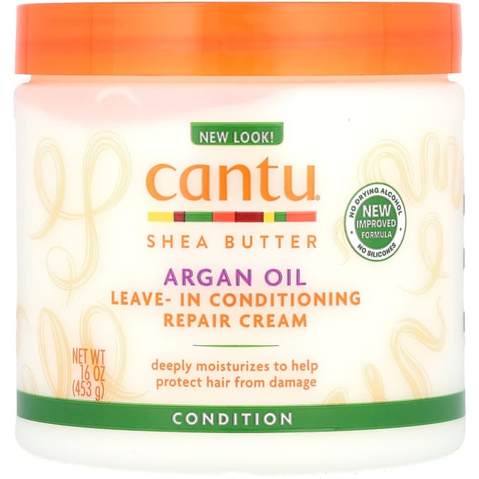 Cantu, Arganolie Leave-In Conditionerende Herstelcrème, 453g (16oz) beige