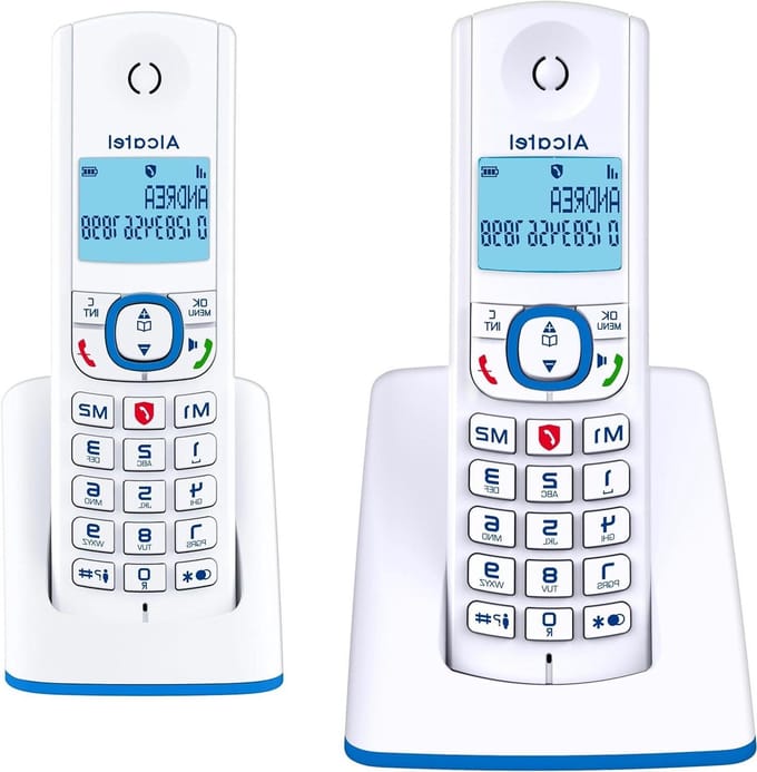 Draadloze Telefoon Duo - Vaste Telefoon Set - Thuis Bellen - Nummerweergave - 2 stuks - Wit Blauw