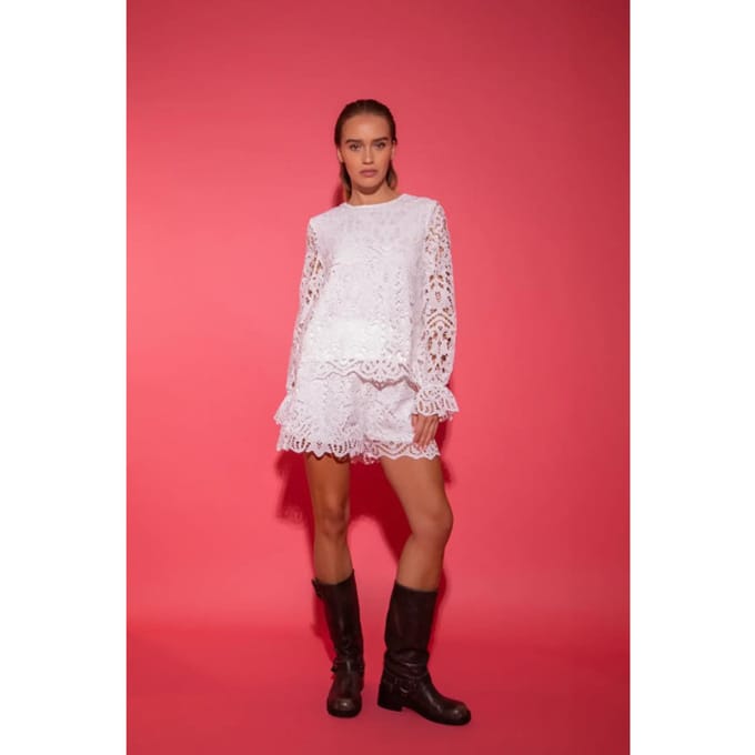 Studio Amaya Julie Broeken Dames - Wit - Maat XS
